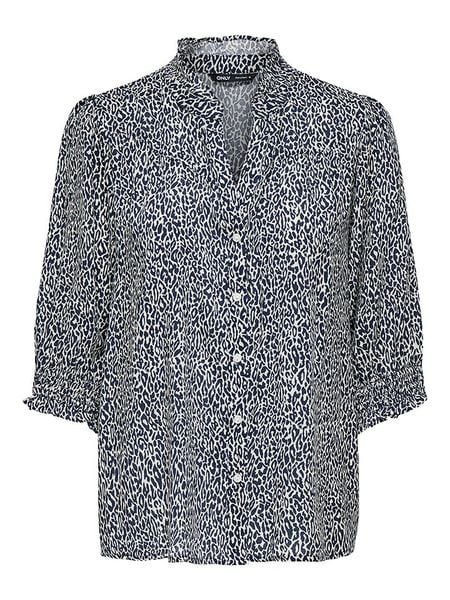 ONLY Bluzka w kolorze granatowo-białym rozmiar: S. Białe bluzki ONLY, s, bez wzorów, z wiskozy, bez kołnierzyka, bez ramiączek. Za 70.08 zł.