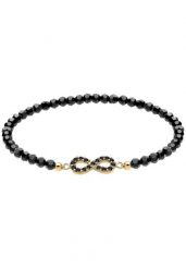 Elli Damskie nieskończoność iw srebrze próby 925 Sterling Silver, pozłacane Bransoletki 1 ct. Szare bransoletki Elli, z kryształem, pozłacane. Za 403.99 zł.