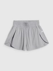 Spodenki szorty damskie treningowe szybkoschnące szare 4F Szary XS. Szare szorty sportowe 4f, bez wzorów, z elastanu. Za 149.99 zł.