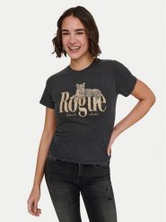 ONLY T-Shirt Lucy 15346760 Czarny Regular Fit. Czarne t-shirty ONLY, xs, bez wzorów, z bawełny, bez kołnierzyka, bez ramiączek. Za 79.99 zł.