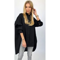 Koszula Oversize Black. Czarne koszule ClothStore, bez wzorów, z bawełny, klasyczne, z asymetrycznym kołnierzem, bez ramiączek. Za 169.00 zł.
