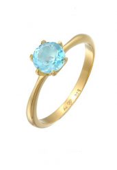 Elli PREMIUM Damski Soliter Basic z topazem w pozłacanym srebrze próby 925 Sterling Silver Pierścionki 1 ct. Szare pierścionki Elli PREMIUM, z topazem, pozłacane. Za 248.99 zł.
