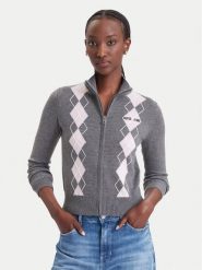 Guess Jeans Kardigan W6BR10 Z1253 Szary Regular Fit. Szare swetry Guess Jeans, xs, z aplikacjami, z jeansu, bez ramiączek. Za 389.99 zł.