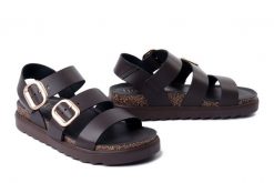 YOKONO TUNEZ-127 ALA MARRON, sandały damskie. Brązowe sandały Yokono, bez wzorów, ze skóry, bez obcasa, bez zapięcia. Za 294.90 zł.