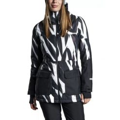 Kurtka narciarska damska POPLAR Jacket. Białe kurtki narciarskie FUNDANGO, na zimę, m, bez wzorów, z materiału, z kapturem, narciarskie. Za 499.00 zł.