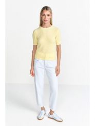 Rich & Royal Sweter w kolorze żółtym rozmiar: L. Żółte swetry Rich & Royal, l, bez wzorów, ze splotem, bez ramiączek. Za 181.33 zł.