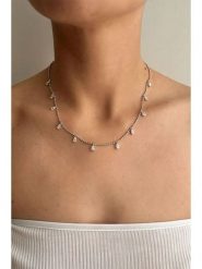 Heliophilia Naszyjnik z cyrkoniami - dł. 45 cm rozmiar: onesize. Szare naszyjniki Heliophilia, z materiału, z cyrkonią, metalowe. Za 67.40 zł.