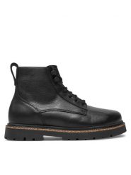 Birkenstock Botki Highwood Lace Mid W Lena 1028510 Czarny. Czarne botki Birkenstock, bez wzorów, ze lnu, bez obcasa, na płaskiej podeszwie, bez zapięcia. Za 719.99 zł.