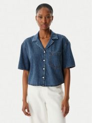 Tommy Jeans Koszula jeansowa DW0DW22216 Niebieski Relaxed Fit. Niebieskie koszule Tommy Jeans, xs, bez wzorów, z bawełny, bez kołnierzyka, bez ramiączek. Za 409.99 zł.