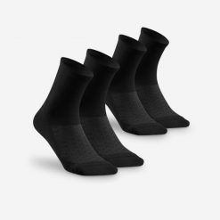 Skarpety turystyczne Quechua Hike 100 długie x2. Czarne skarpetki QUECHUA, bez wzorów, z bawełny. Za 44.99 zł.