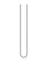 Thomas Sabo Srebrny naszyjnik - dł. 90 cm rozmiar: 80 cm. Szare naszyjniki thomas sabo, z materiału, srebrne. Za 119.95 zł.