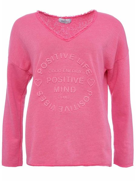 Zwillingsherz Bluza "Positive Mind" w kolorze różowym rozmiar: L/XL. Różowe bluzy Zwillingsherz, l, bez wzorów, bez ramiączek, bez kaptura. Za 166.88 zł.