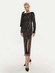 Bruuns Bazaar Sukienka koktajlowa Keiras BBW4158 Czarny Regular Fit. Czarne sukienki Bruuns Bazaar, bez wzorów, z syntetyku, wizytowe, bez kołnierzyka, bez ramiączek. Za 429.99 zł.