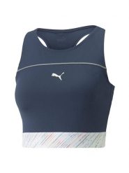 Puma Top "Run High Shine" w kolorze granatowym rozmiar: S. Niebieskie topy sportowe Puma, s, bez wzorów, outdoorowe. Za 42.08 zł.