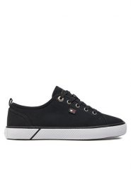 Tommy Hilfiger Tenisówki Vulc Canvas Sneaker FW0FW08063 Czarny. Czarne trampki Tommy Hilfiger, bez wzorów, z materiału, bez zapięcia. Za 249.99 zł.