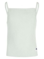 Fila Top w kolorze białym rozmiar: 134/140. Białe topy Fila, z aplikacjami, bez kołnierzyka, bez ramiączek. Za 43.99 zł.