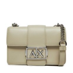 Torebka Armani Exchange. Brązowe kopertówki Armani Exchange, bez wzorów, bez dodatków. Za 449.99 zł.
