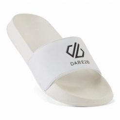Klapki damskie Dare 2B Arch. Białe klapki Dare 2b, bez wzorów, z materiału, eleganckie, bez obcasa, bez zapięcia. Za 128.50 zł.