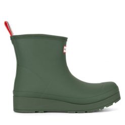 Kalosze Hunter. Zielone kalosze Hunter, bez wzorów, bez zapięcia. Za 349.99 zł.