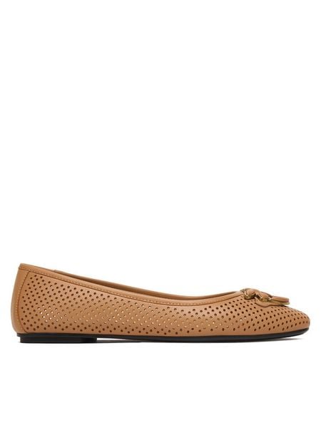 PINKO Baleriny Max 11 SD0457 P003 Beżowy. Brązowe baleriny Pinko, bez wzorów, ze skóry, bez obcasa, bez zapięcia. Za 924.99 zł.