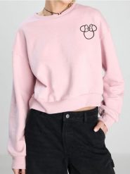 Bluza z długim rękawem Minnie Mouse - różowy. Czerwone bluzy Sinsay, l, bez wzorów, bez kaptura, do biegania. Za 49.99 zł.