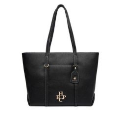 Torebka Beverly Hills Polo Club. Czarne shopper bag Beverly Hills Polo Club, bez wzorów, bez dodatków. Za 229.99 zł.
