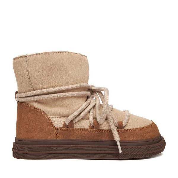 Śniegowce DeeZee. Brązowe śniegowce DeeZee, bez wzorów, bez zapięcia. Za 209.99 zł.