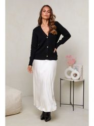 Soft Cashmere Kardigan w kolorze czarnym rozmiar: 38/40. Czarne swetry Soft Cashmere, bez wzorów, ze splotem, klasyczne, bez ramiączek. Za 149.45 zł.