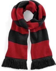 Szalik w paski Beechfield Stadium. Czarne szaliki i kominy BEECHFIELD, bez wzorów, eleganckie. Za 57.75 zł.