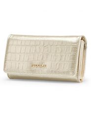 Puccini Portfel w kolorze złotym - 16 x 9 x 3 cm rozmiar: onesize. Żółte portfele Puccini, bez wzorów, z materiału. Za 59.99 zł.