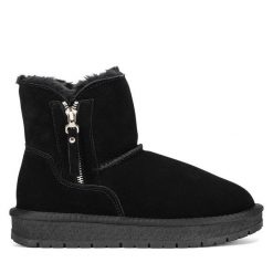 Śniegowce Lasocki. Czarne botki Lasocki, bez wzorów, bez zapięcia. Za 189.99 zł.