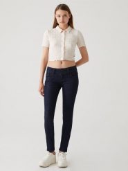 LTB Dżinsy "Molly" - Skinny fit - w kolorze granatowym rozmiar: W32/L34. Niebieskie jeansy LTB, l, z aplikacjami, ze skóry, klasyczne, z podwyższonym stanem. Za 92.64 zł.