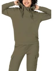 Timezone Bluza w kolorze khaki rozmiar: XS. Brązowe bluzy Timezone, xs, bez wzorów, z kapturem. Za 79.03 zł.