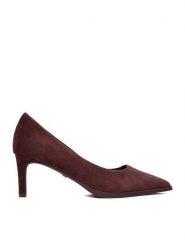 GINO ROSSI Szpilki EO-INTI-2635-1 Bordowy. Czerwone szpilki Gino Rossi, bez wzorów, ze skóry, bez obcasa, na szpilce, bez zapięcia. Za 349.99 zł.