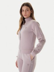 Guess Bluza New Allie Scuba V2YQ17 K7UW2 Fioletowy Regular Fit. Fioletowe bluzy Guess, xs, z aplikacjami, z wiskozy, bez ramiączek, bez kaptura. Za 419.99 zł.