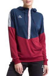 Damska bluza z kapturem Erima Squad. Czerwone bluzy Erima, bez wzorów, z bawełny, sportowe, bez ramiączek, z kapturem. Za 207.25 zł.
