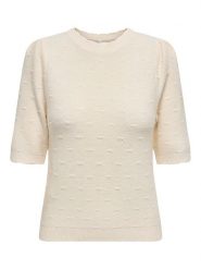 ONLY Sweter w kolorze kremowym rozmiar: XS. Brązowe swetry ONLY, xs, bez wzorów, bez ramiączek. Za 70.24 zł.