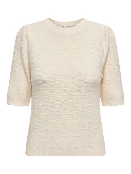 ONLY Sweter w kolorze kremowym rozmiar: XS. Brązowe swetry ONLY, xs, bez wzorów, bez ramiączek. Za 70.08 zł.