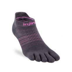 Skarpety do biegania damskie Injinji Run Lightweight No-Show. Czerwone skarpetki Injinji, bez wzorów. Za 69.99 zł.