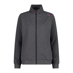 Damska bluza zapinana na zamek CMP. Szare bluzy bez kaptura CMP, bez wzorów, bez kaptura, na fitness i siłownię. Za 257.50 zł.
