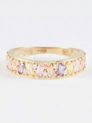 OR ÉCLAT Złoty pierścionek z ametystem, cytrynem i cyrkoniami rozmiar: 54. Żółte pierścionki Or Éclat, z ametystem, złote. Za 1,130.99 zł.