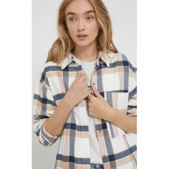 Abercrombie & Fitch koszula damska relaxed z kołnierzykiem klasycznym. Koszule Abercrombie & Fitch, l, bez wzorów, klasyczne, bez kołnierzyka, bez ramiączek. W wyprzedaży za 349.99 zł.