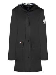Geographical Norway Parka "Curieuse" w kolorze czarnym rozmiar: M. Czarne płaszcze Geographical Norway, m, z aplikacjami, bez kaptura. Za 237.73 zł.