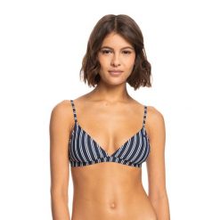 Góra od stroju kąpielowego ROXY Into The Sun Fix Tiki Triangle. Niebieskie bikini Roxy, bez wzorów, sportowe. Za 79.99 zł.