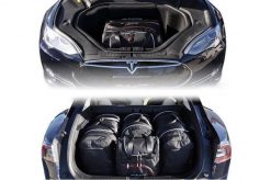 Torby Do Bagażnika Tesla Model S Ev 2012-2016 6Szt Kjust. Czarne torby podróżne KJUST, bez wzorów, z kauczuku. Za 1,851.00 zł.