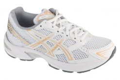 Buty sportowe Sneakersy damskie, Gel-1130. Białe buty treningowe ASICS, bez wzorów, z materiału, przed kostkę, bez zapięcia, trekkingowe. Za 399.99 zł.