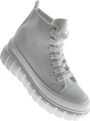 Mega modne damskie trampki Białe /G1-2 9142 S495/ 38. Białe trampki NoName, bez wzorów, bez zapięcia. Za 89.90 zł.