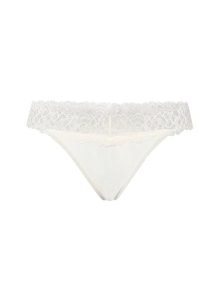 Calvin Klein Stringi Kobiety Sztuczne włókno biały, L. Białe stringi Calvin Klein, bez wzorów, z koronki. Za 99.95 zł.