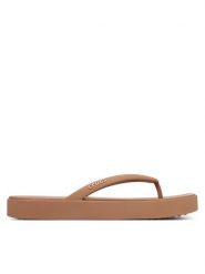 Crocs Japonki Miami Square Flatform Flip 214161 Kremowy. Białe japonki Crocs, bez wzorów, z tworzywa sztucznego. Za 179.99 zł.