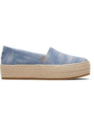 TOMS Espadryle w kolorze błękitnym rozmiar: 39. Niebieskie espadryle TOMS, bez wzorów, bez obcasa, na platformie. Za 180.91 zł.